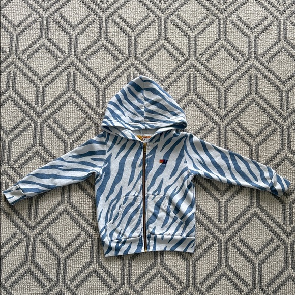 Aviator Nation Kids Blue Tiger Hoodie- Size 2 - Picture 5 of 8